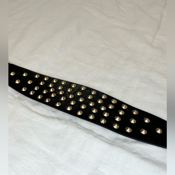 Faux Leather & Elastic Studded Belt - Picture 6 of 7